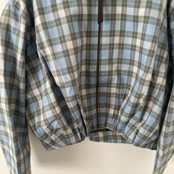 LOEWE Checked Draped Wool-Blend Jacket - Picture 4 of 14